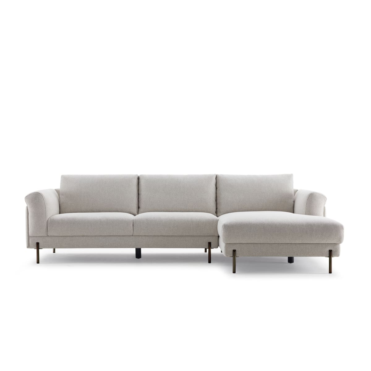 Leo Right-Hand Facing Sectional | Beige Fabric - lh-import-sectionals
