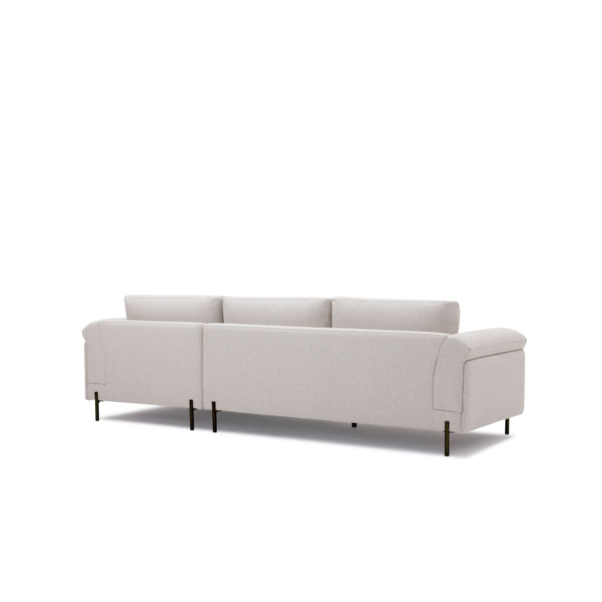 Leo Right-Hand Facing Sectional | Beige Fabric - lh-import-sectionals