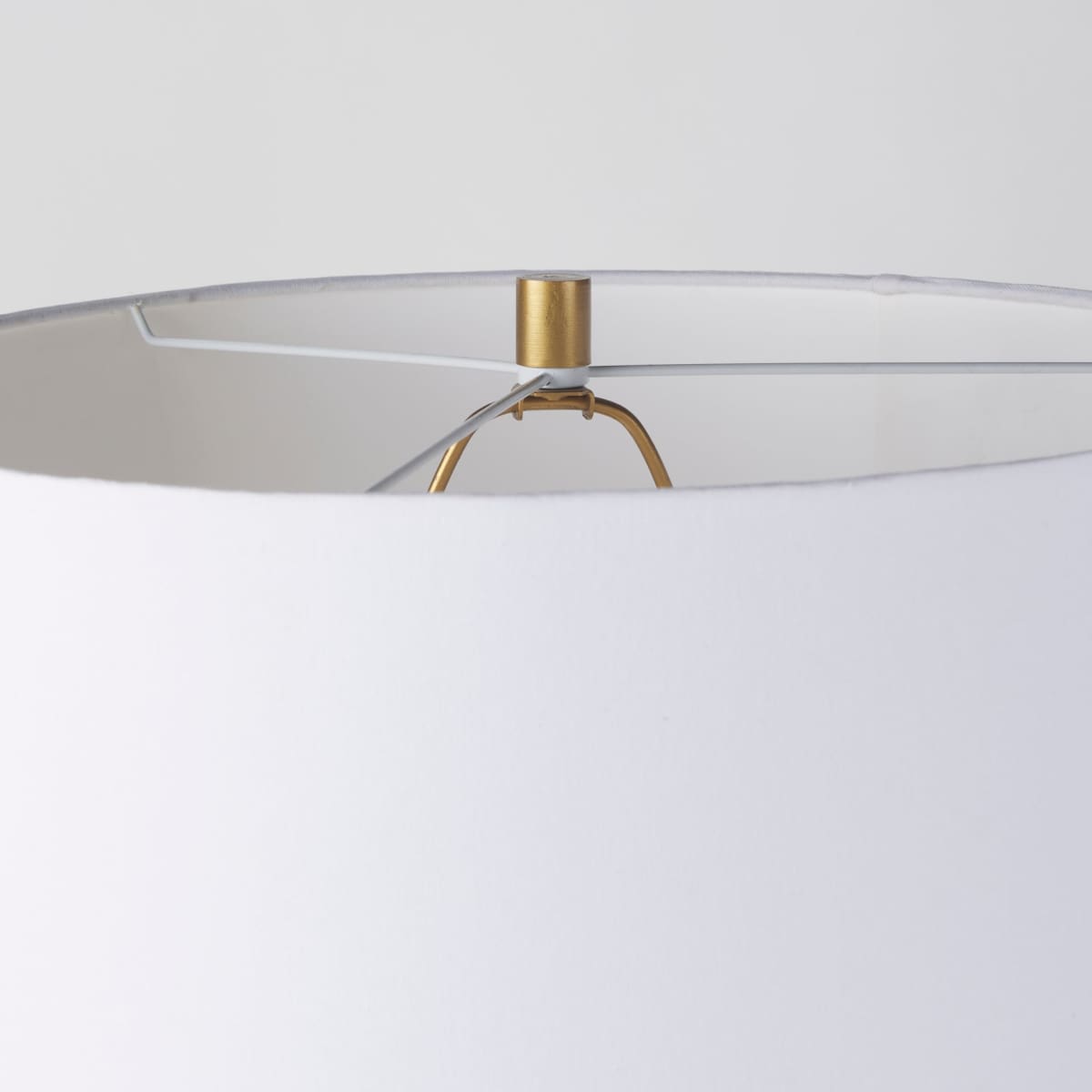 Leo Table Lamp Gold Base | White Shade - table-lamps