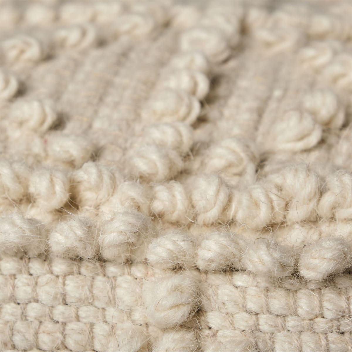 Leroy Pouf Ivory Wool - poufs