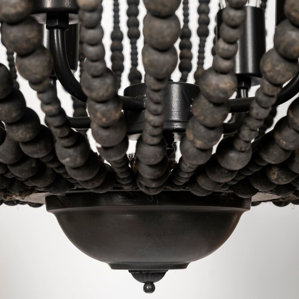 Liam Chandelier Black Wood - chandeliers