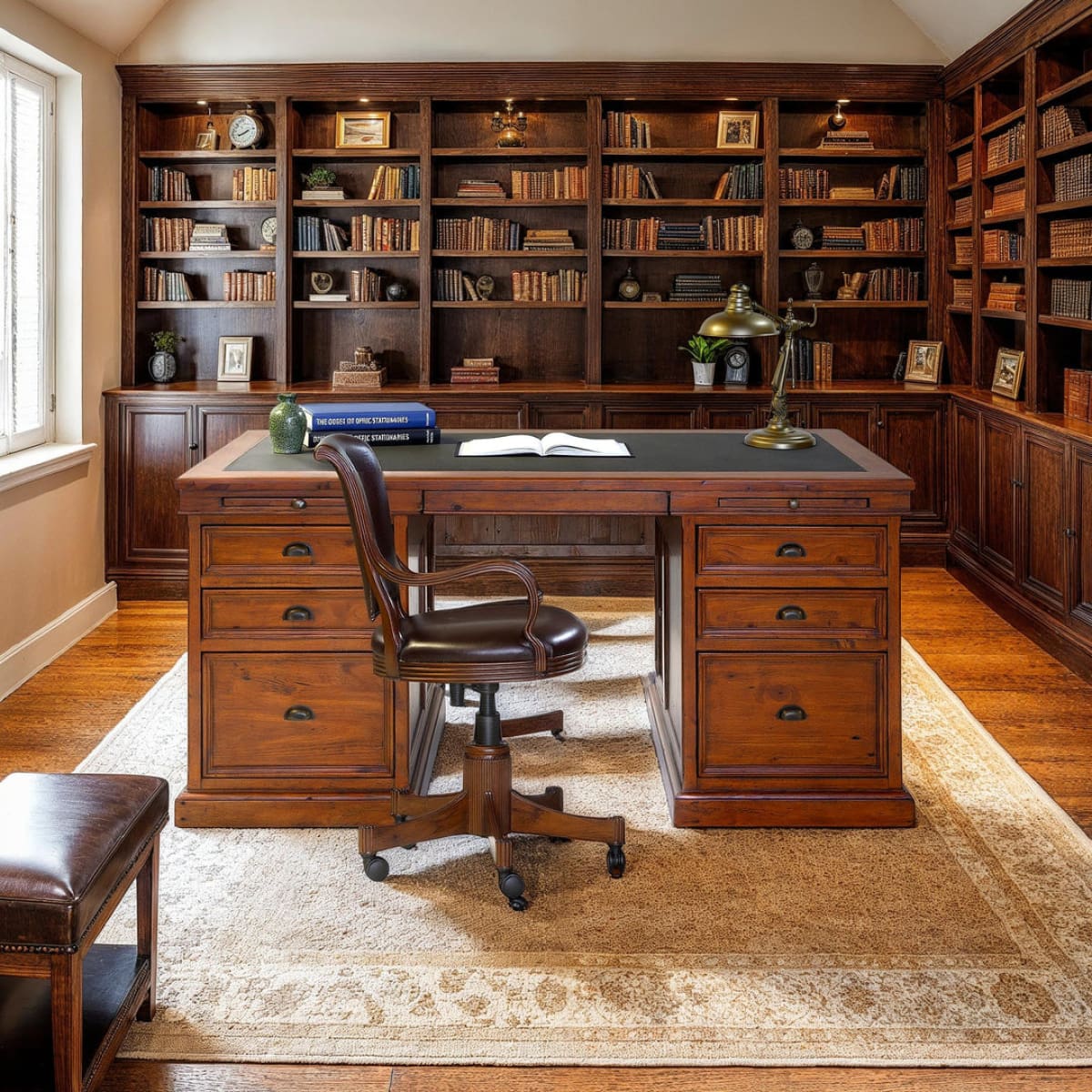 Lifestyle Double Desk - African Dusk - lh-import-desks