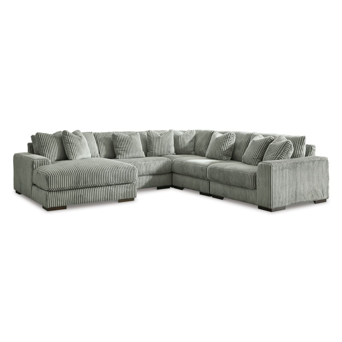Lindyn Fog 5-Piece Sectional with Chaise - Sectional