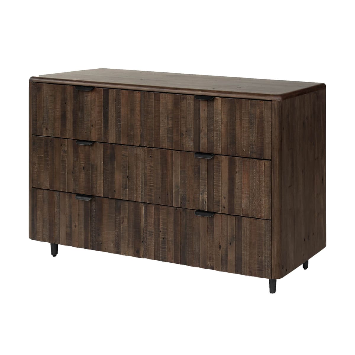 Lineo 6 Drawer Dresser - Burnt Oak - lh-import-dressers