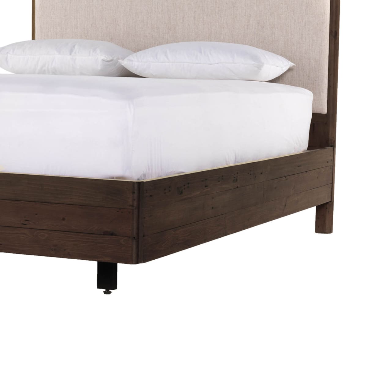 Lineo Upholstered Queen Bed - Burnt Oak - lh-import-beds
