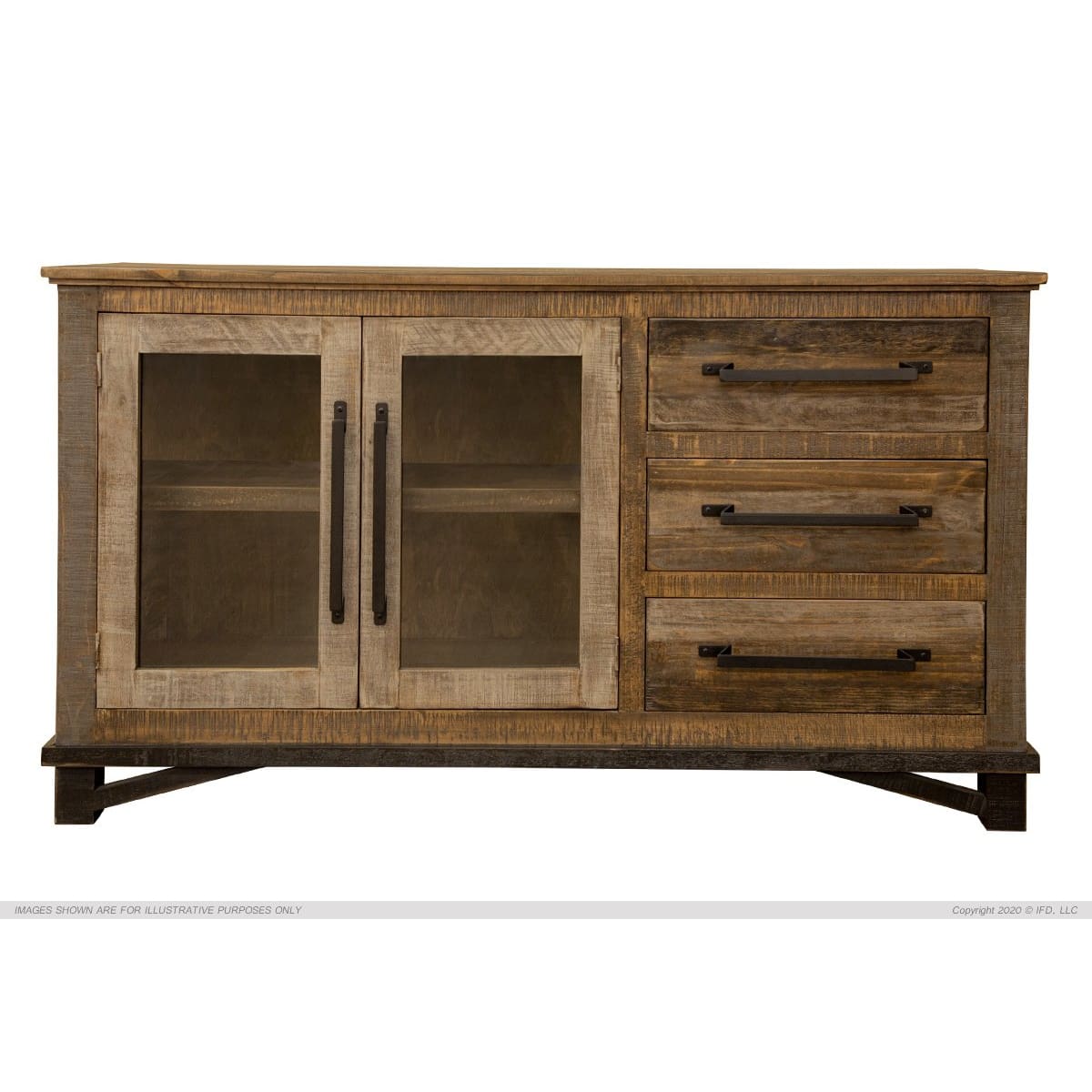 Loft Brown Buffet 60 - 59-3/4 x 19-3/4 x 34-1/4 - Side Board