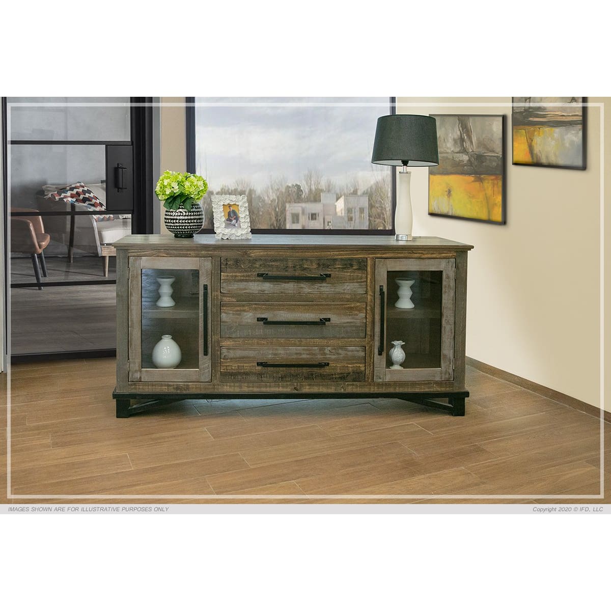 Loft Brown Buffet - 68-3/4 x 19-3/4 x 34-1/4 - Side Board