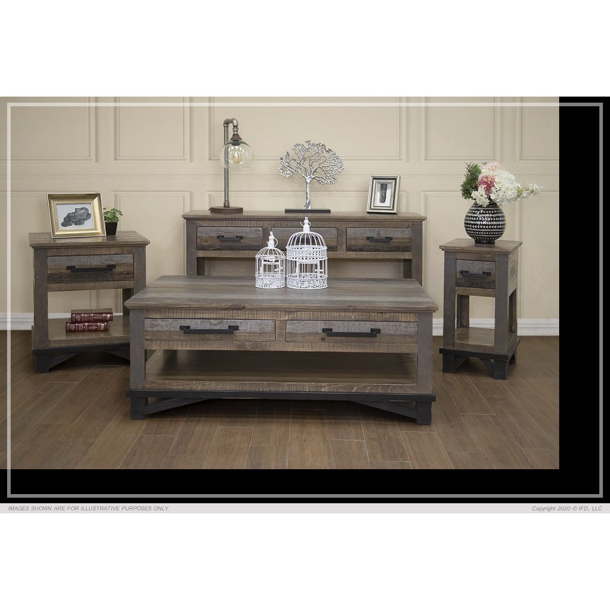 Loft Brown Coffee Table - 50 x 30-1/2 x 19-3/4 - COFFEE TABLE