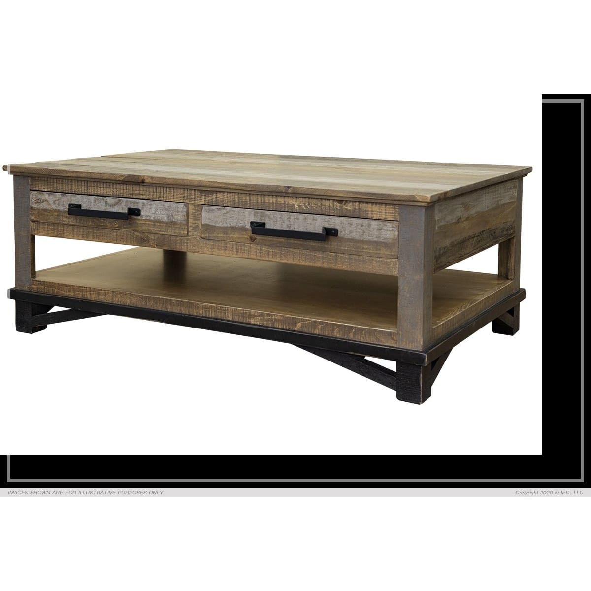 Loft Brown Coffee Table - 50 x 30-1/2 x 19-3/4 - COFFEE TABLE