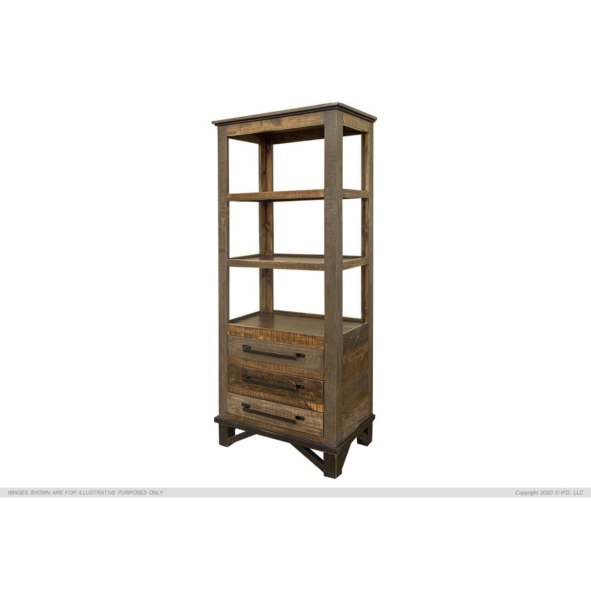 Loft Brown Wall Unit - ENTERTAINMENT CONSOLE