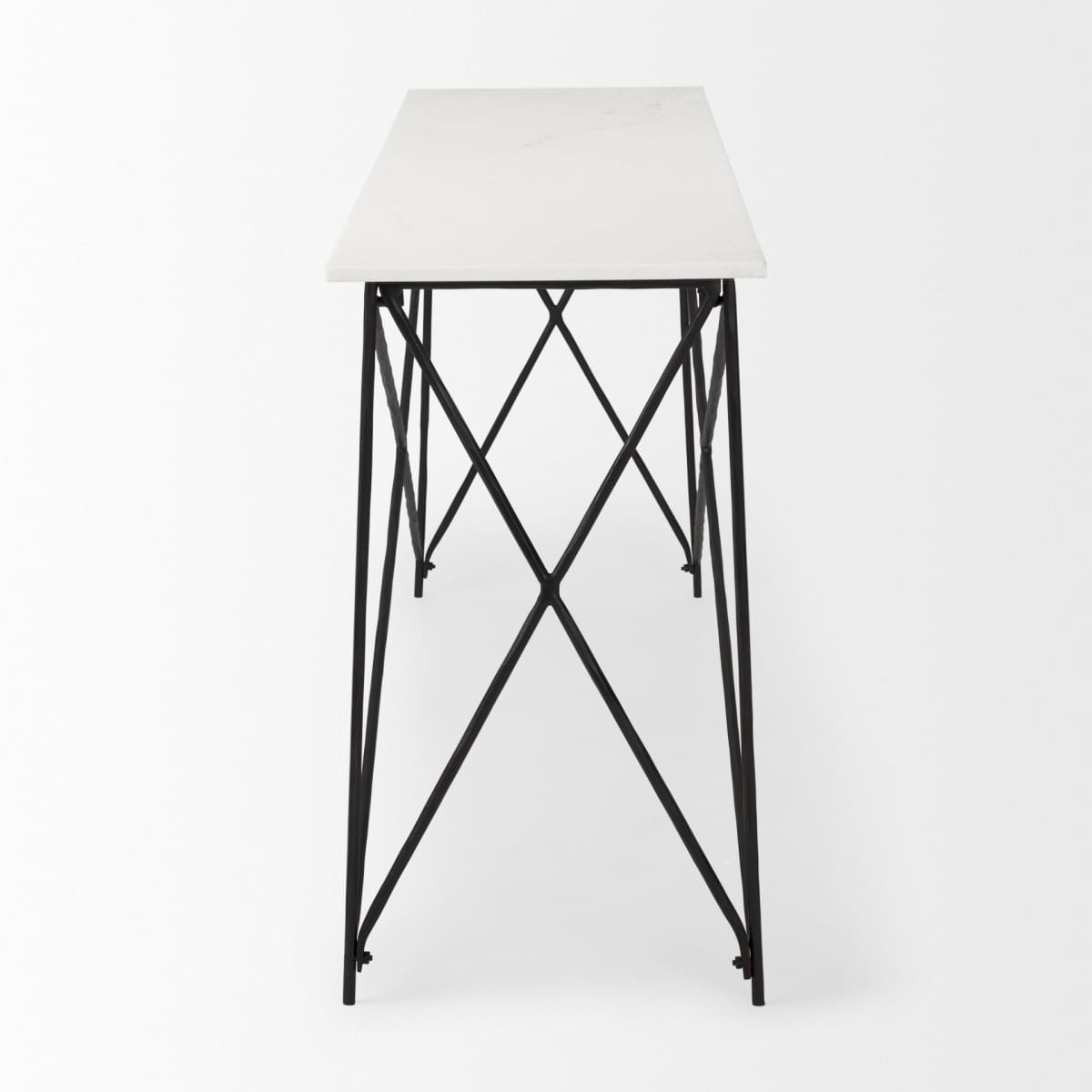 Lorlei Console Table White Marble | Black Iron - console-tables