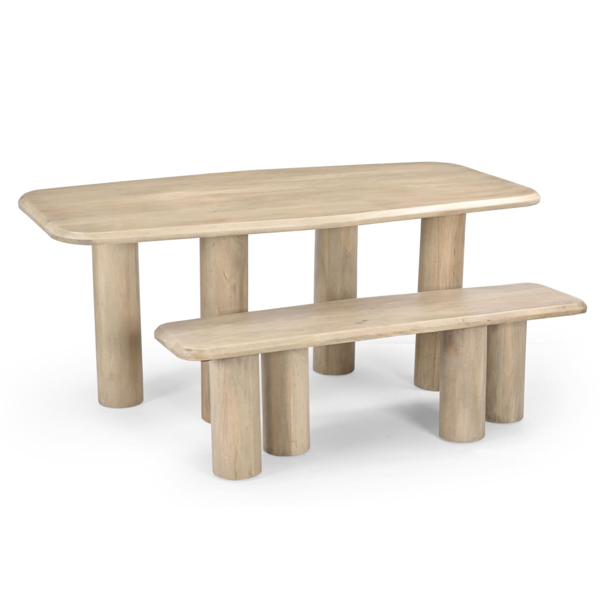 Lotus Mango Wood Dining Table - 70.87W X 35.43D X 30H. - dining-table