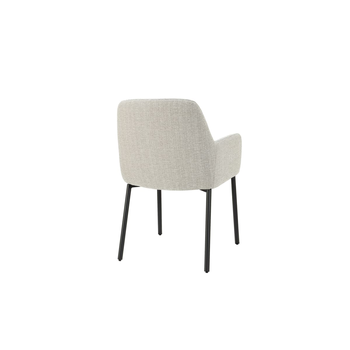 Luna Dining Chair | Black Metal & Cream Fabric - dining-chairs