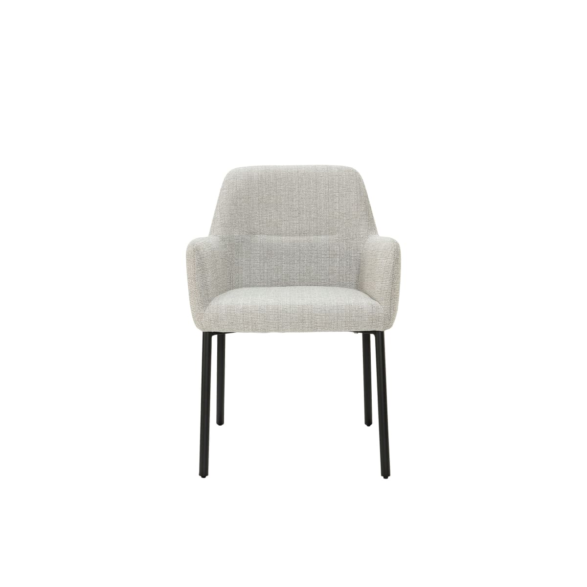 Luna Dining Chair | Black Metal & Cream Fabric - dining-chairs