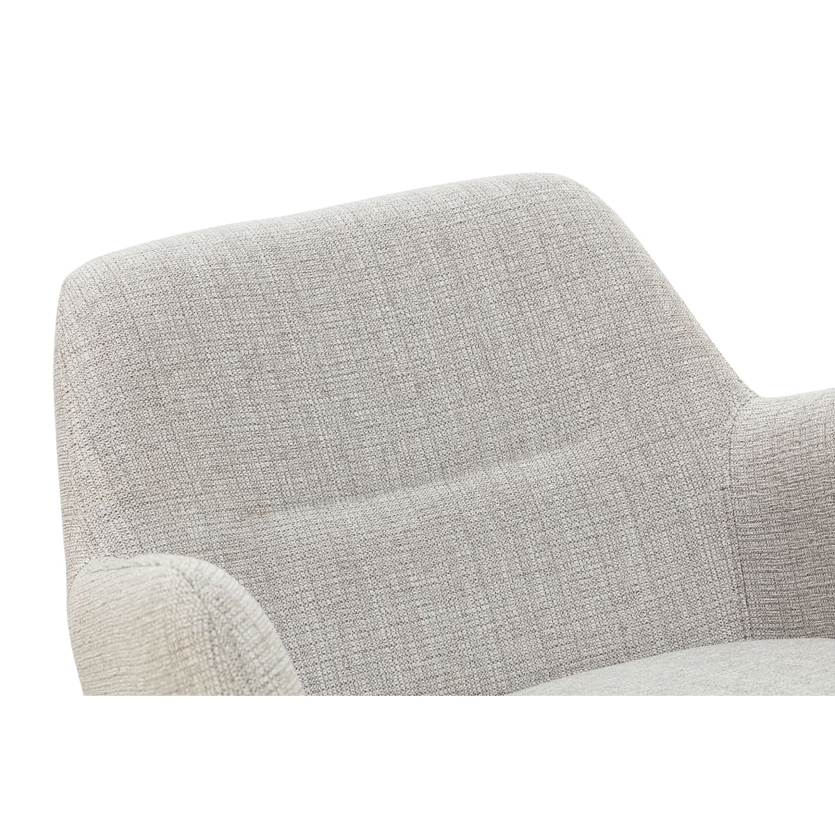 Luna Dining Chair | Black Metal & Cream Fabric - dining-chairs