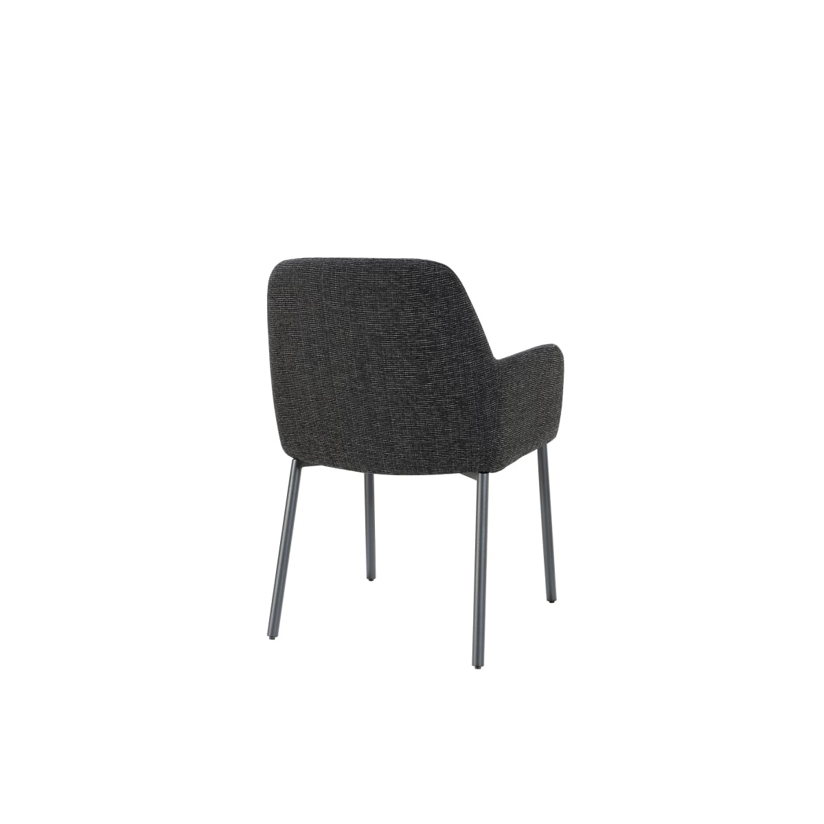 Luna Dining Chair | Black Metal & Black Fabric - dining-chairs