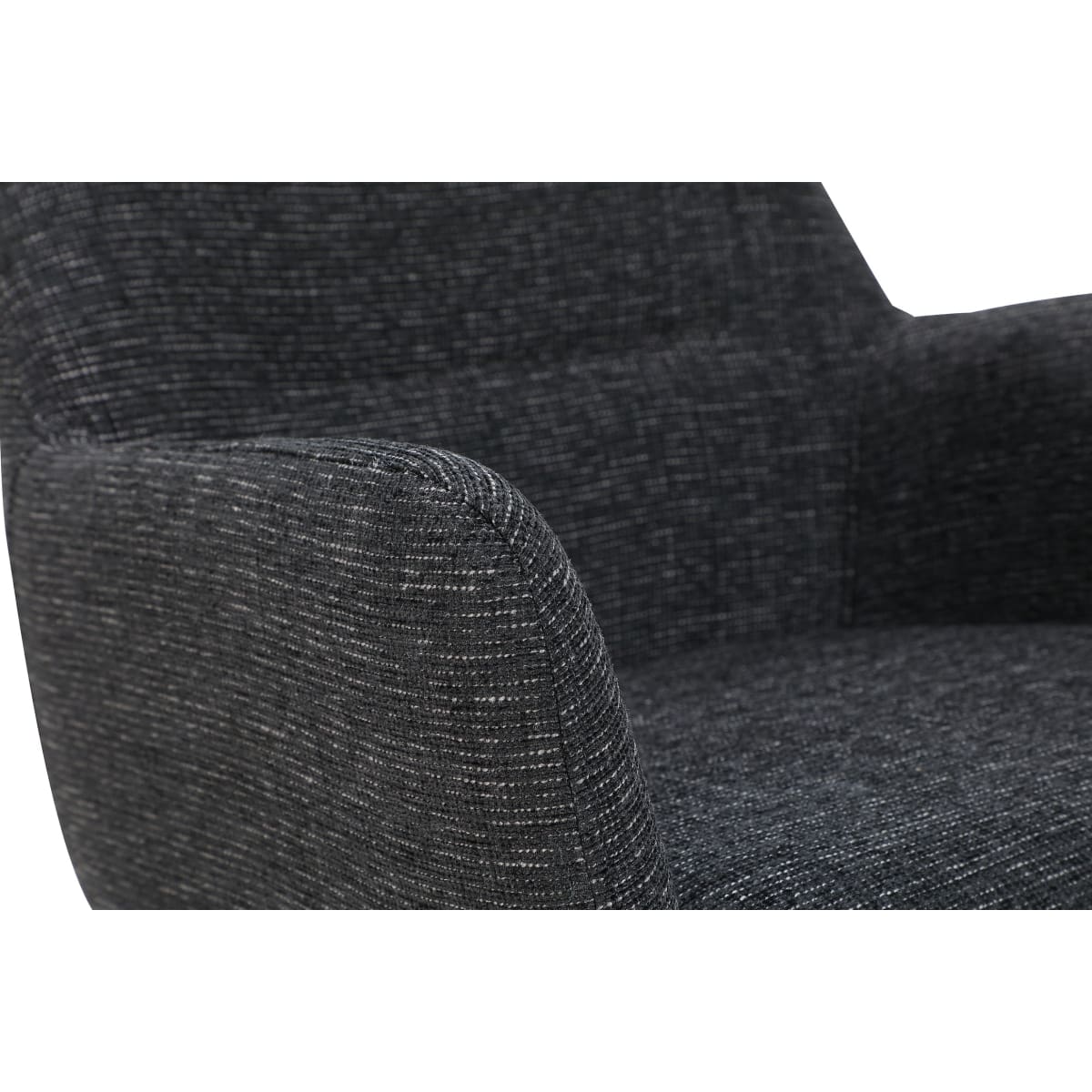 Luna Dining Chair | Black Metal & Black Fabric - dining-chairs
