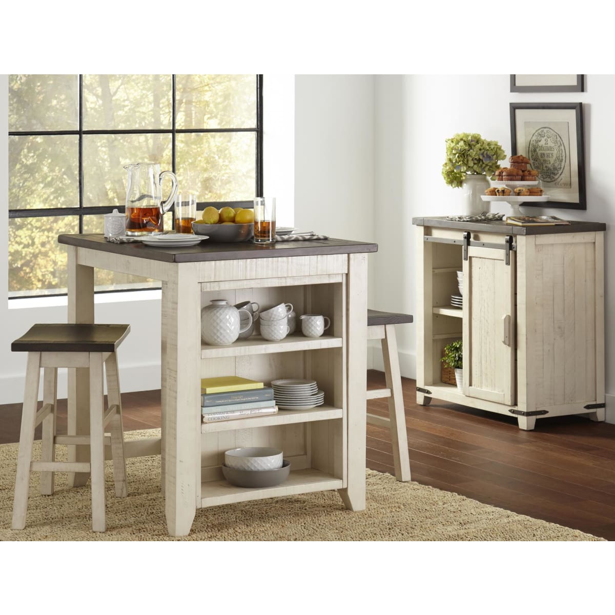 Madison County 3pc Counter Height Table Set - 36X30 - DININGCOUNTERHEIGHT
