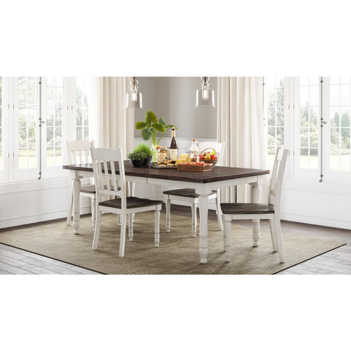 Madison County 6pc Casual Dining Set - 42X60X78 - DININGCOUNTERHEIGHT