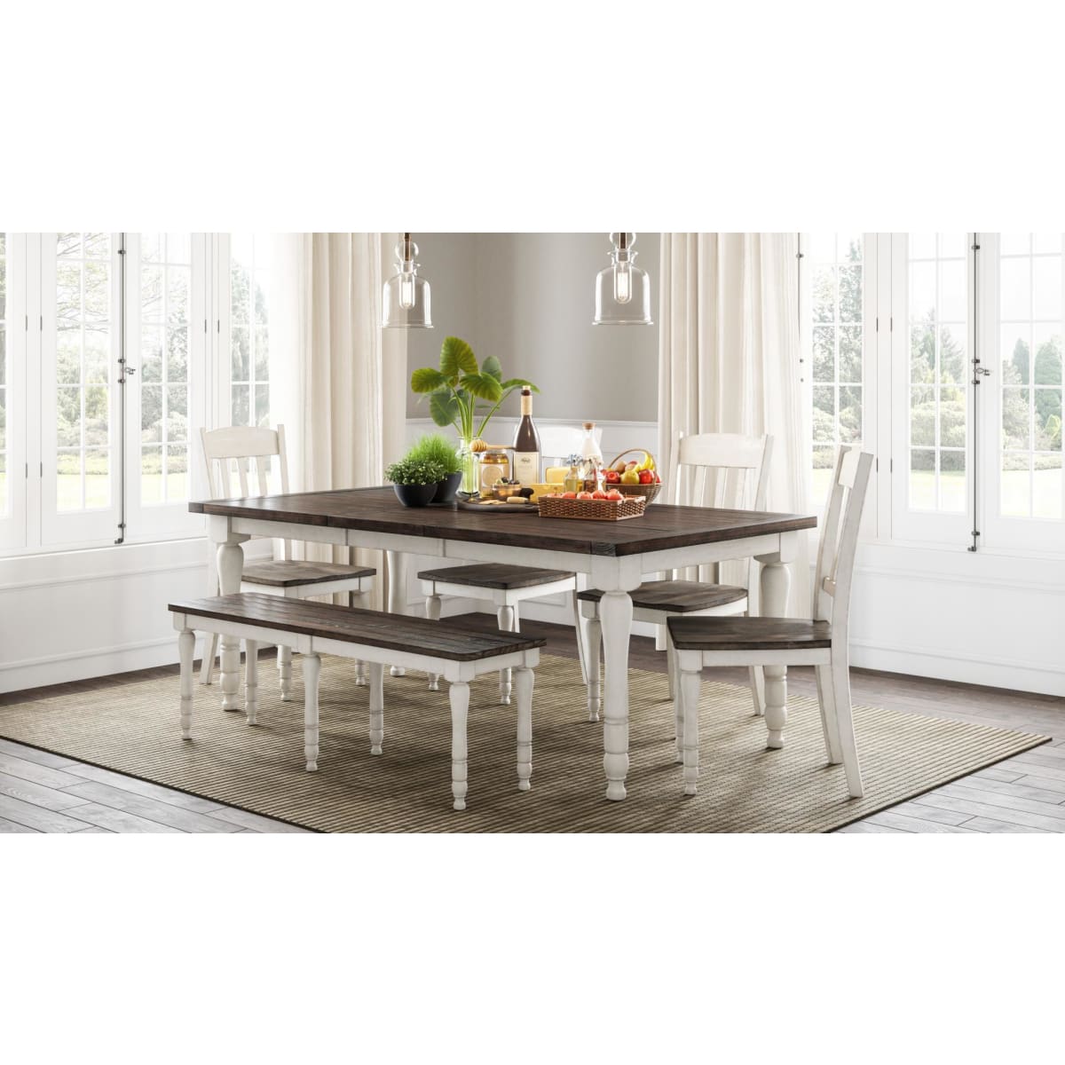 Madison County 6pc Casual Dining Set - 42X60X78 - DININGCOUNTERHEIGHT