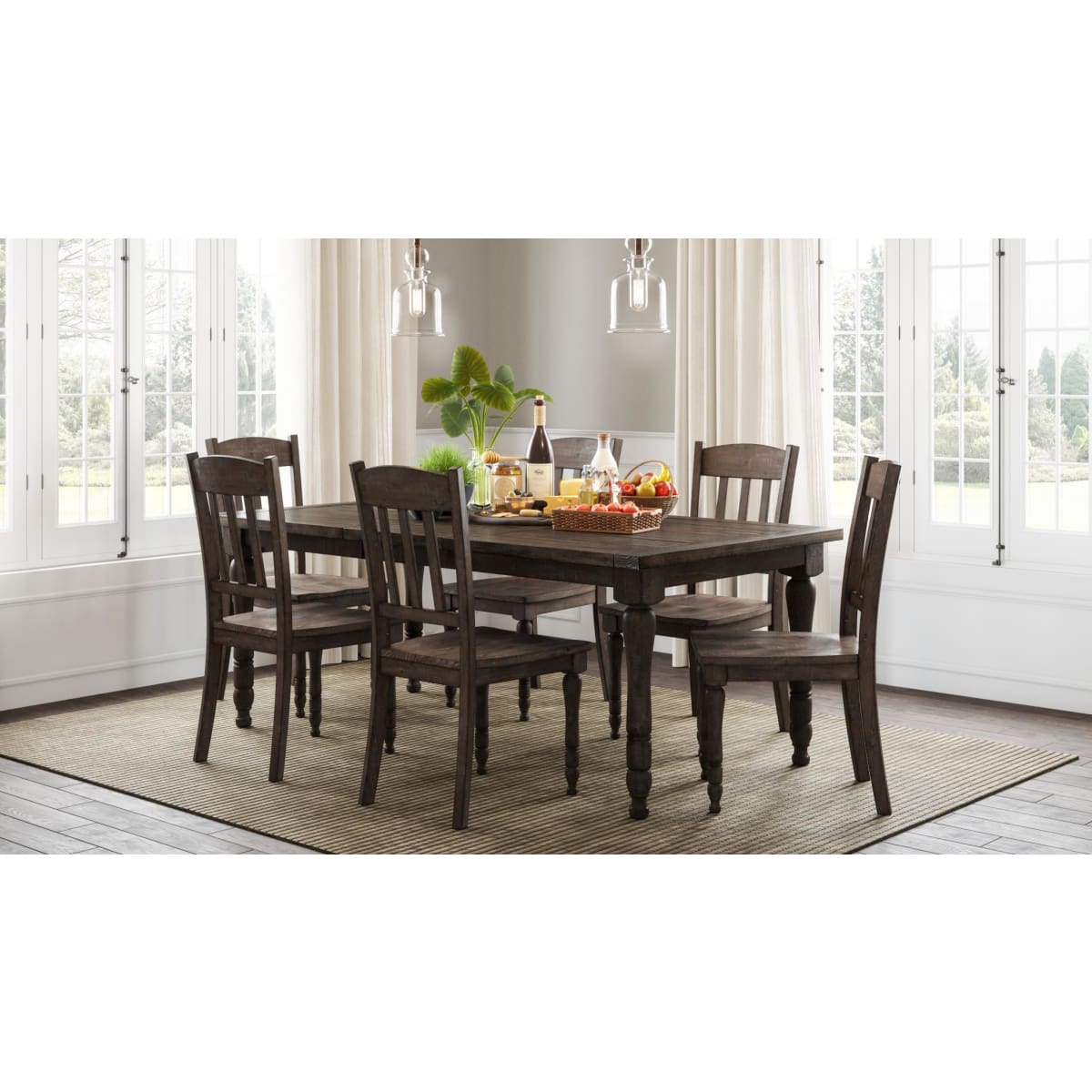 Madison County Barnwood Casual Dining Set - 42X60X78 - DININGCOUNTERHEIGHT