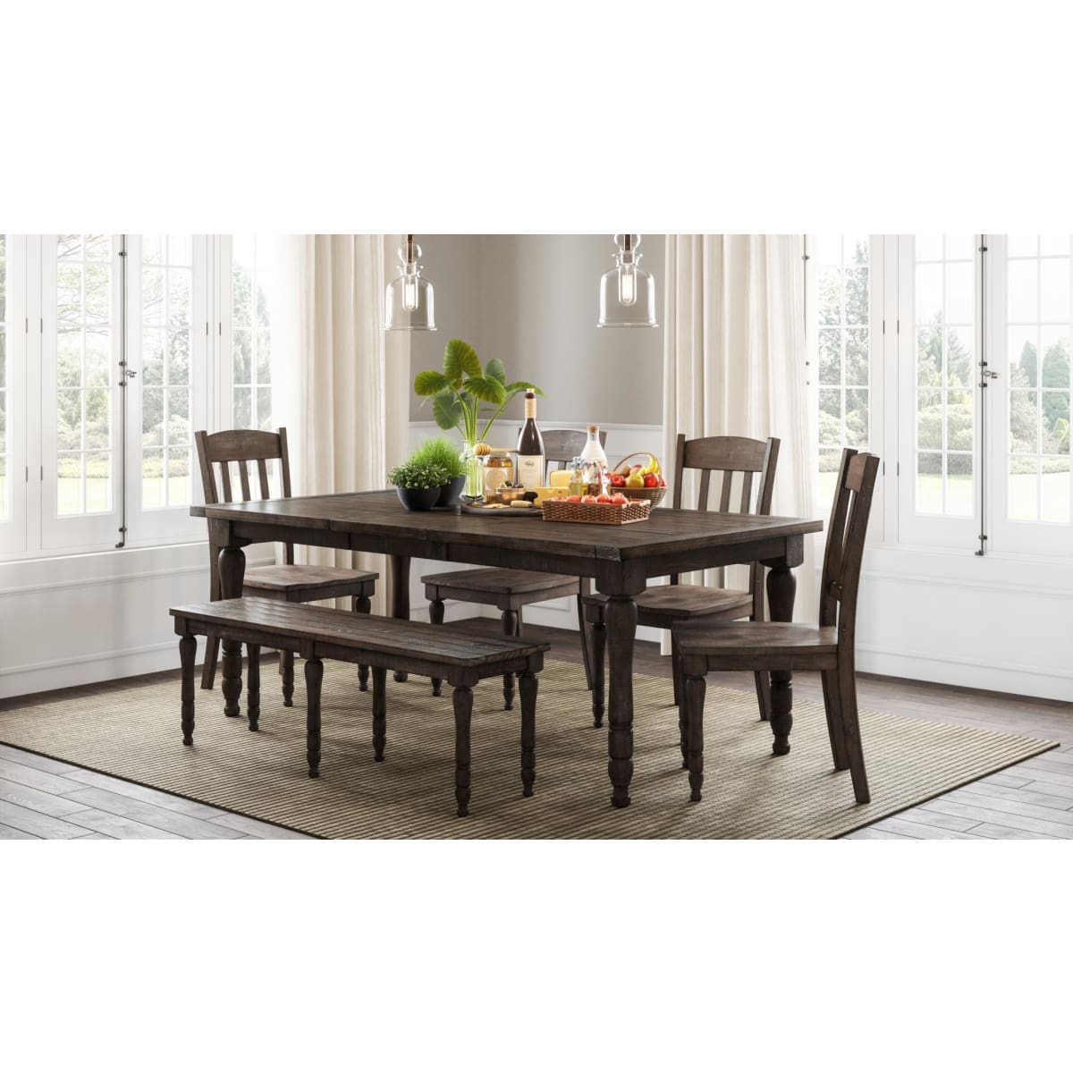 Madison County Barnwood Casual Dining Set - 42X60X78 - DININGCOUNTERHEIGHT