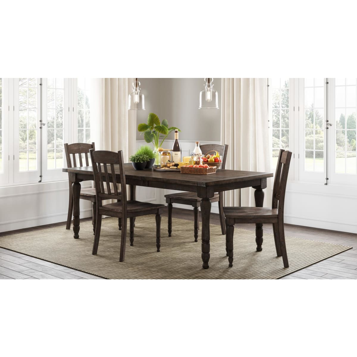 Madison County Barnwood Casual Dining Set - 42X60X78 - DININGCOUNTERHEIGHT