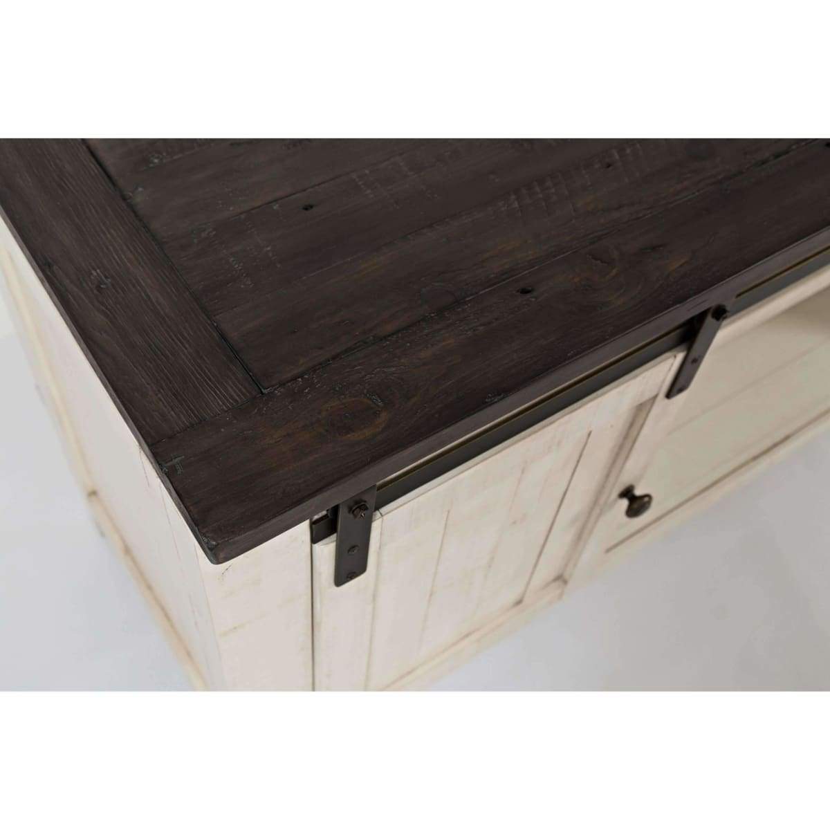 Madison County Vintage White 60 Console - ENTERTAINMENT CONSOLE