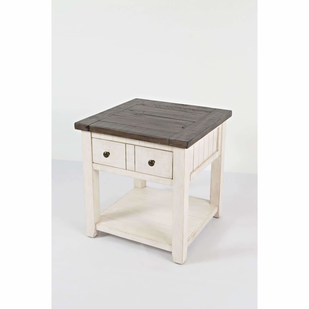 Madison County Vintage White End Table - END TABLE/SIDE TABLE