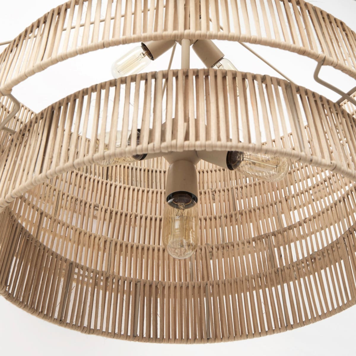 Marimba Chandelier Natural Cane - chandeliers