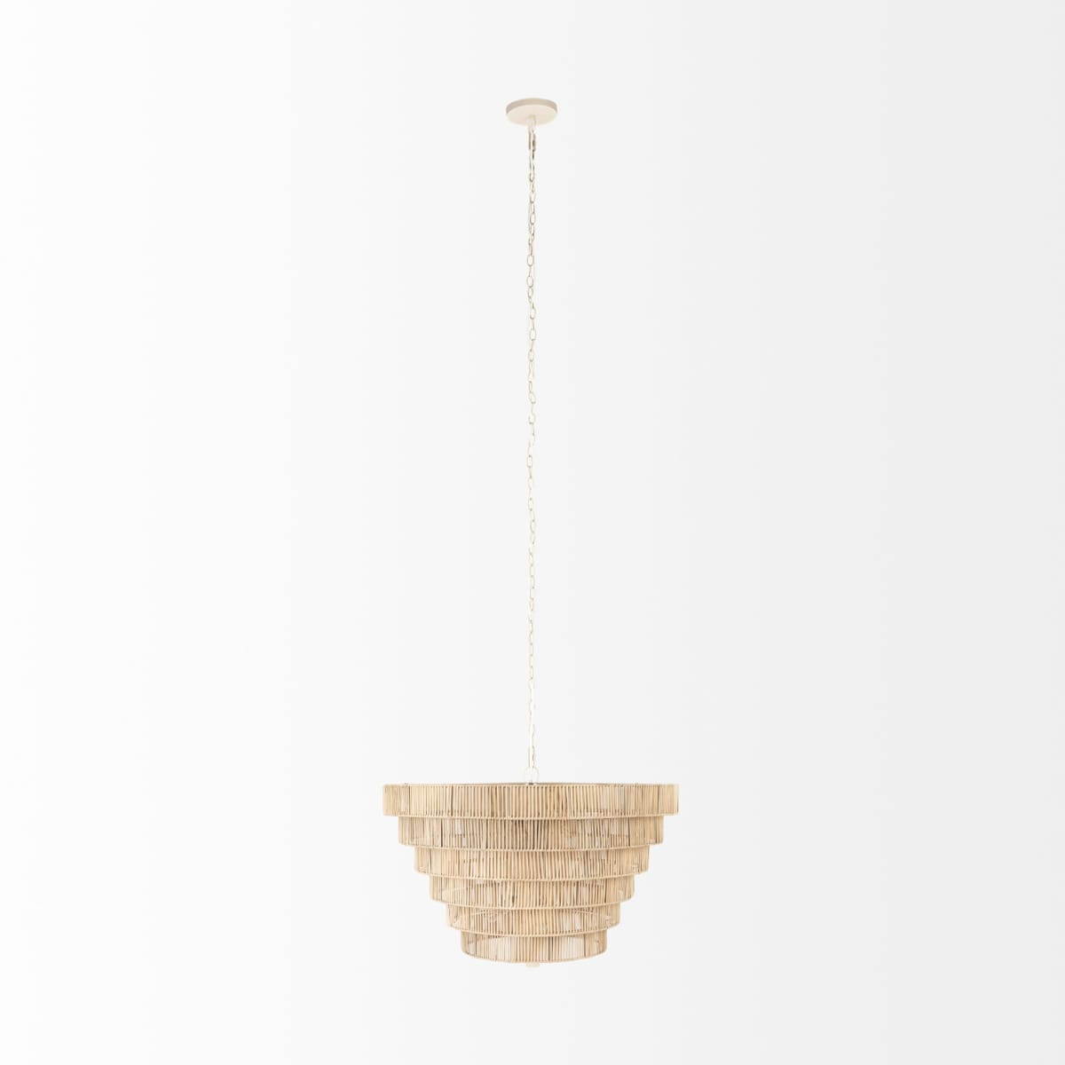 Marimba Chandelier Natural Cane - chandeliers