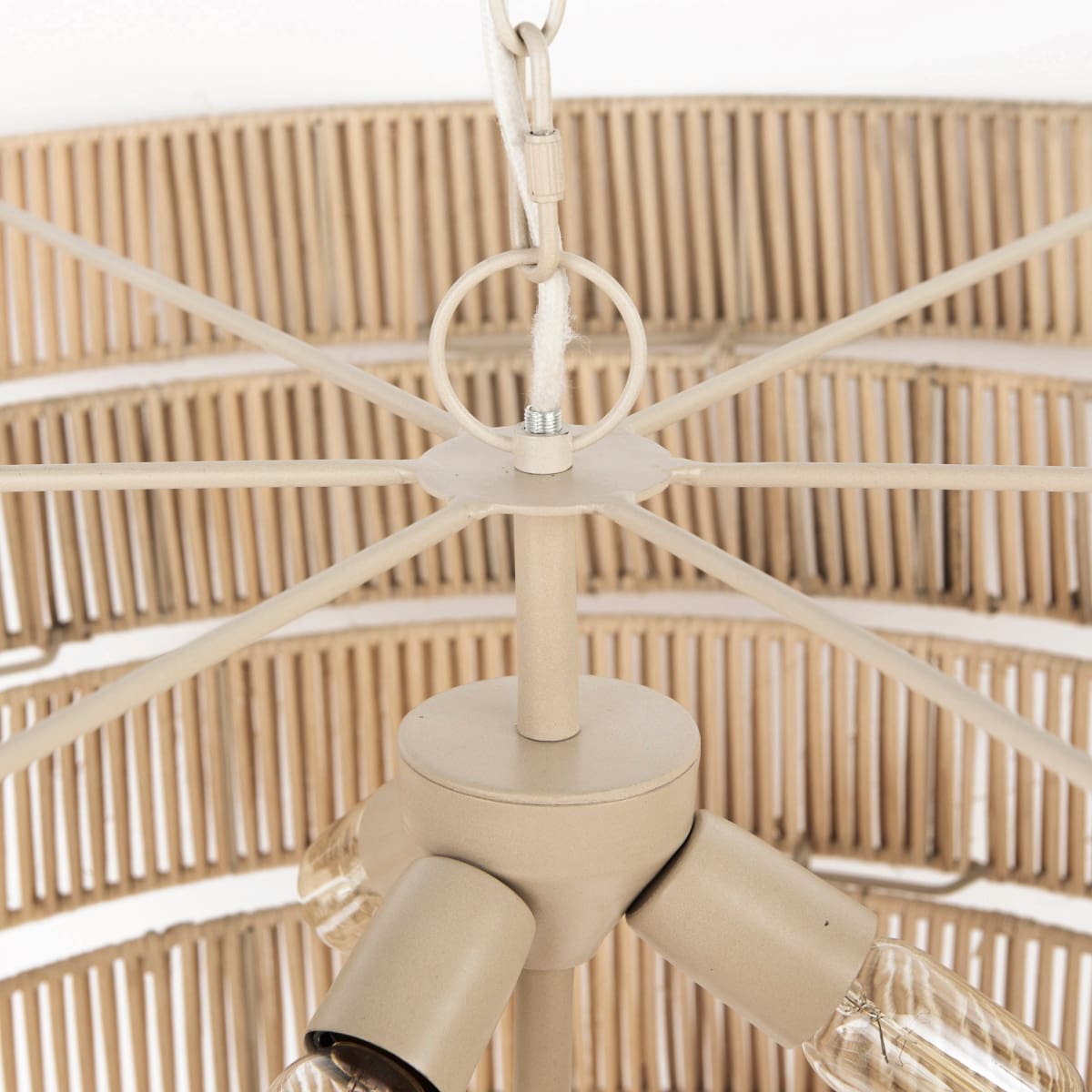 Marimba Chandelier Natural Cane - chandeliers