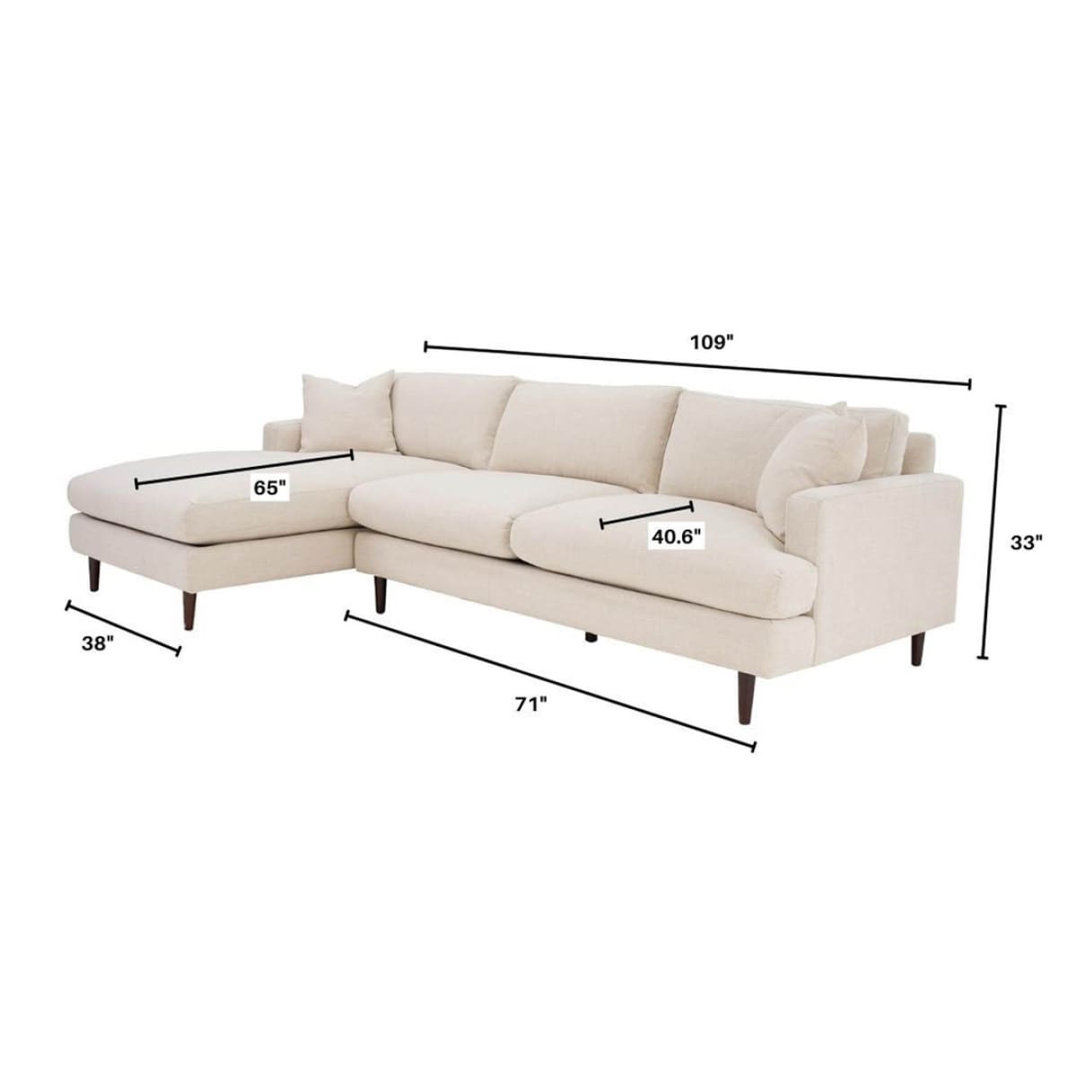 Martha Left Sectional Sofa - Beach Alabaster - lh-import-sofas