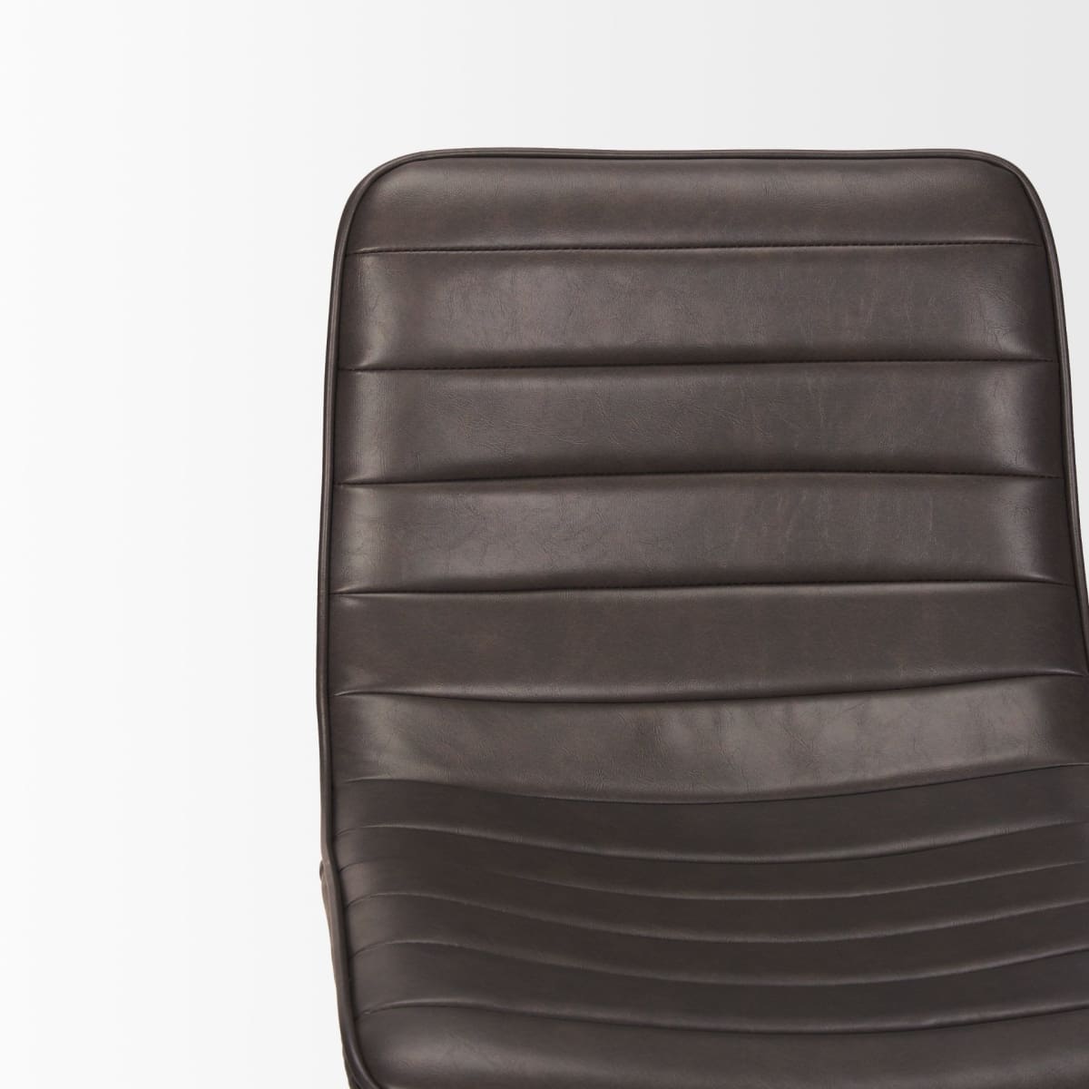 Meritt Leather Seat Bar Counter Stool Black Faux Leather | Black Metal - bar-stools