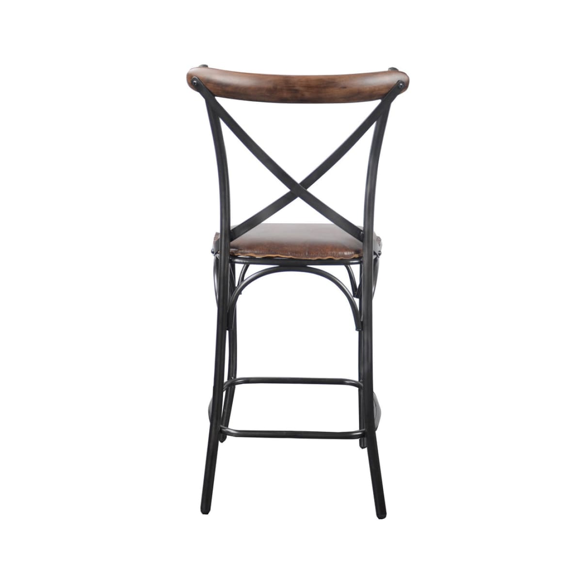Metal Crossback Counter Stool - lh-import-stools
