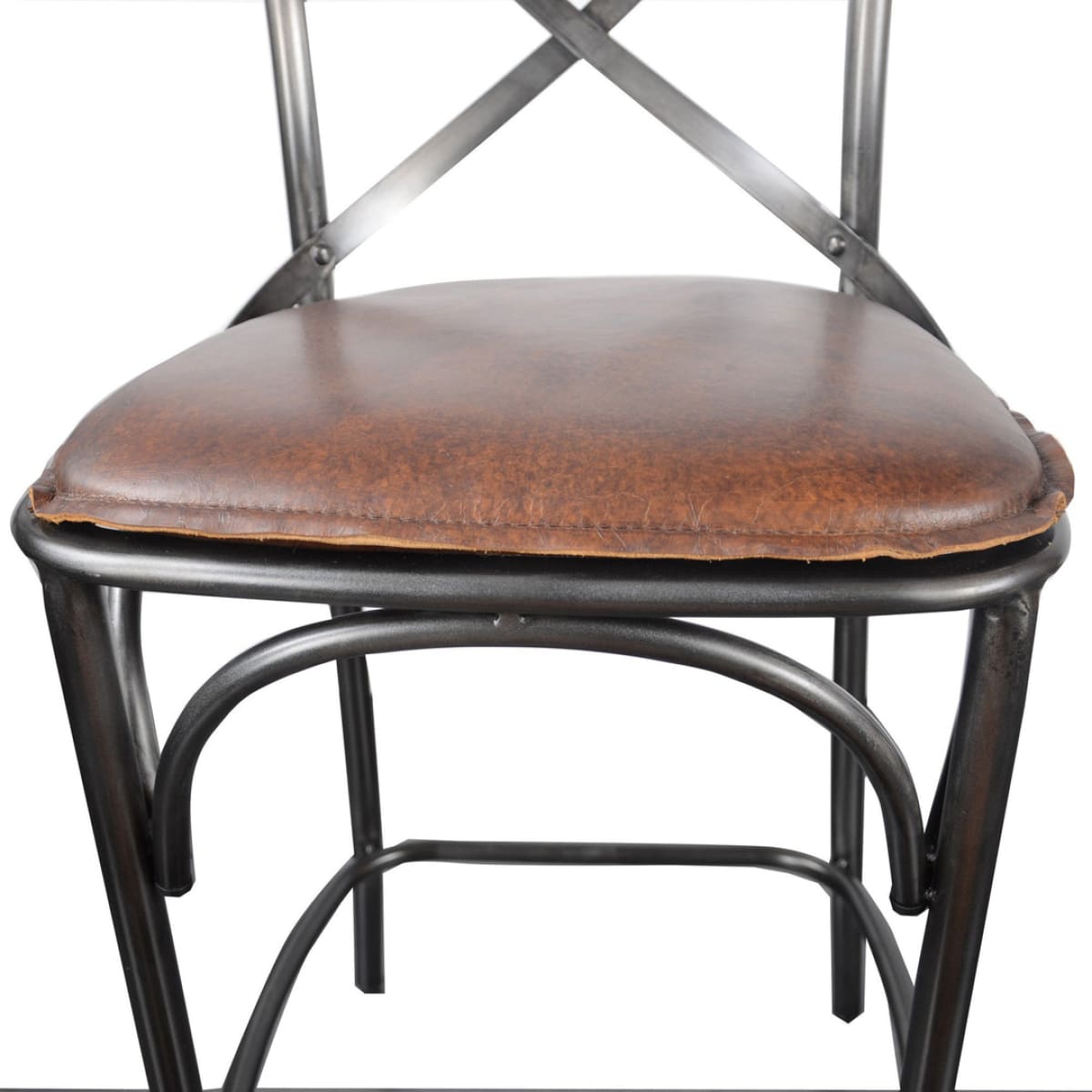 Metal Crossback Counter Stool - lh-import-stools
