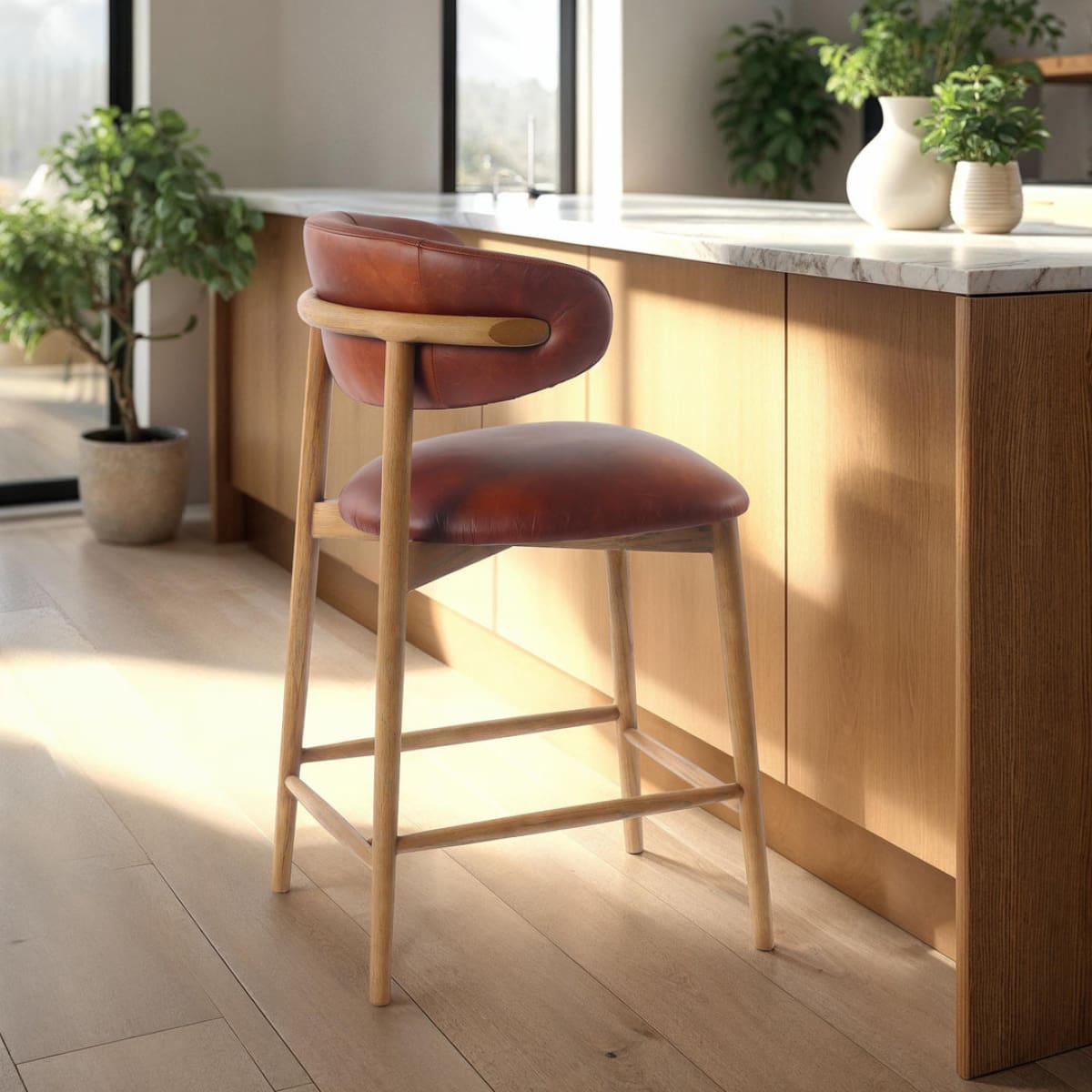 Milo Counter Stool - Tobacco - lh-import-stools