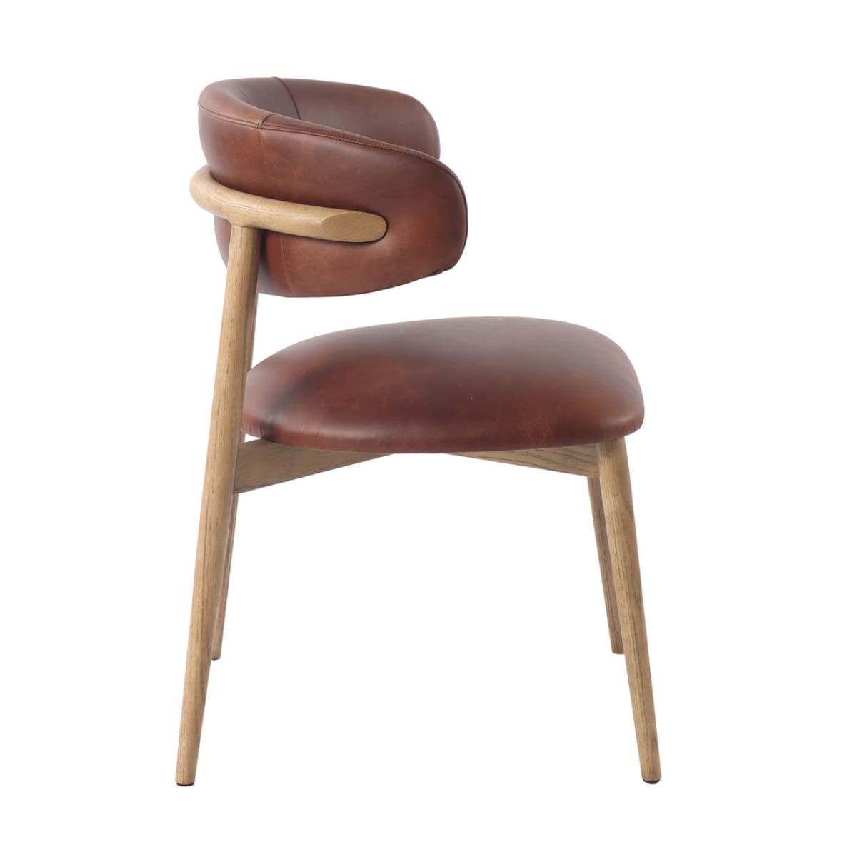 Milo Dining Chair - Tobacco Leather - lh-import-dining-chairs