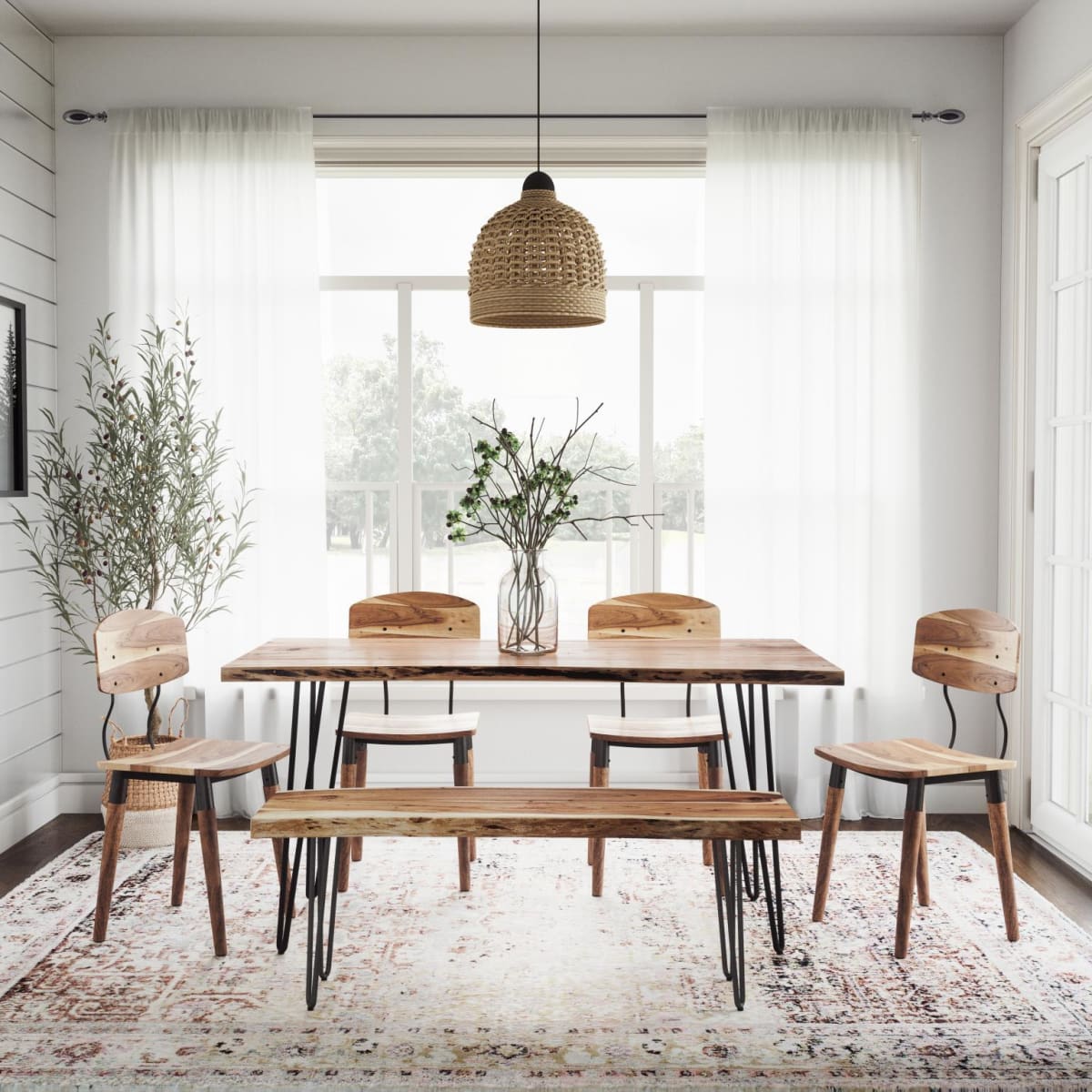 Nature’s Edge Casual 6pc Dining Set - 36X60 - DININGCOUNTERHEIGHT