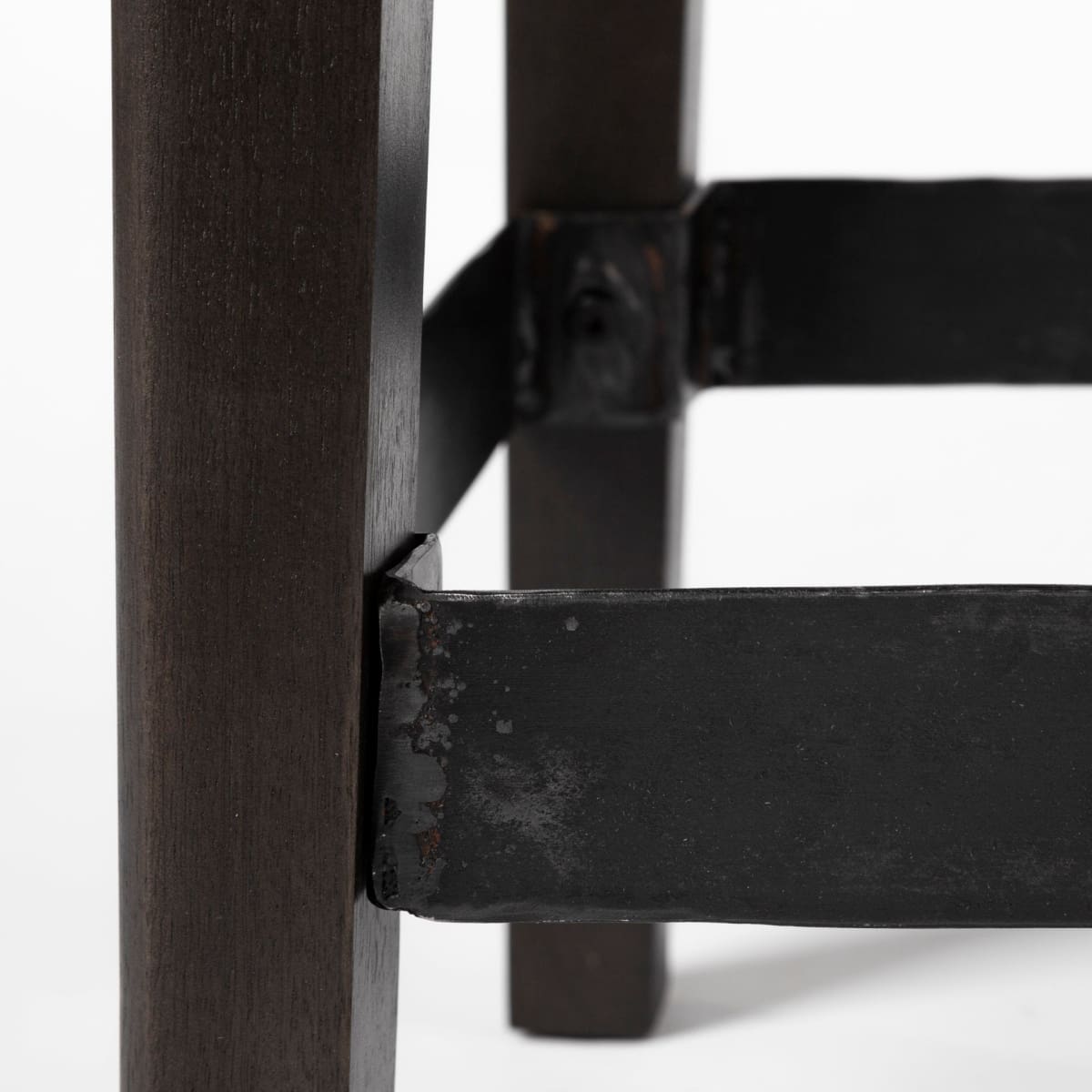 Nell Metal Seat Bar Counter Stool Black Metal | Dark Brown Wood | Bar - bar-stools