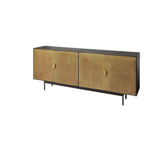 Newsome Sideboard Black Metal | Gold Metal - sideboards-and-buffets