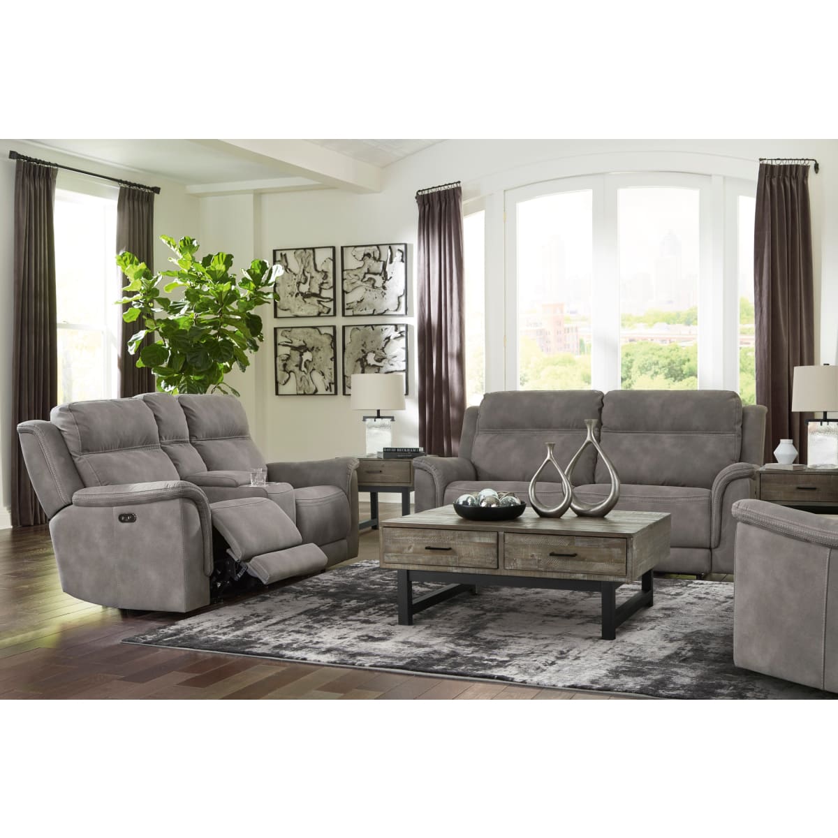 Next-Gen DuraPella Power Reclining Loveseat with Console - recliner