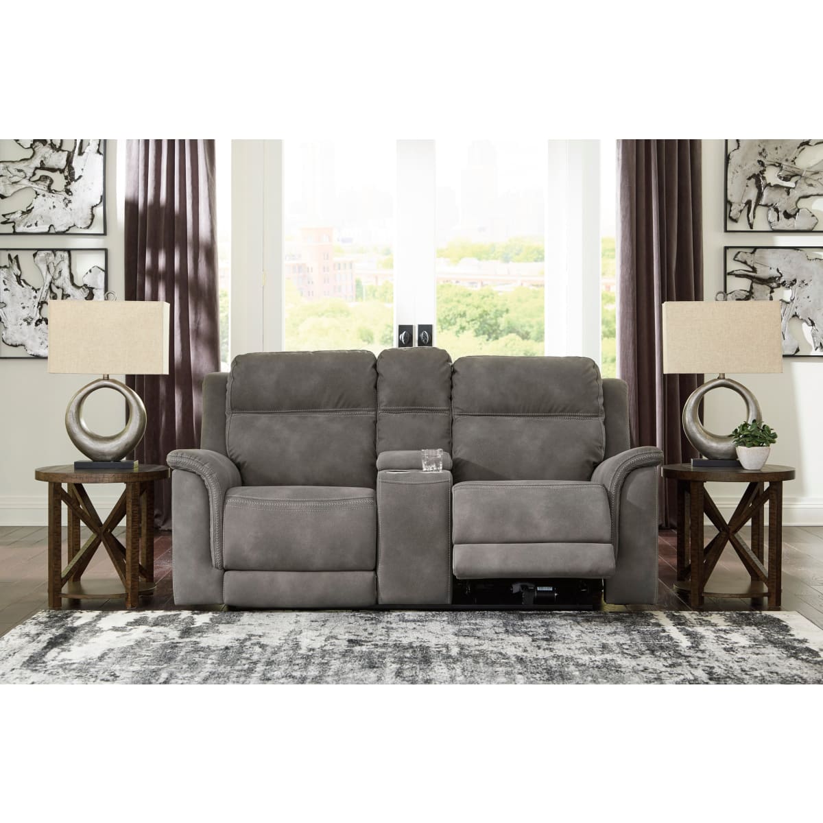 Next-Gen DuraPella Power Reclining Loveseat with Console - recliner
