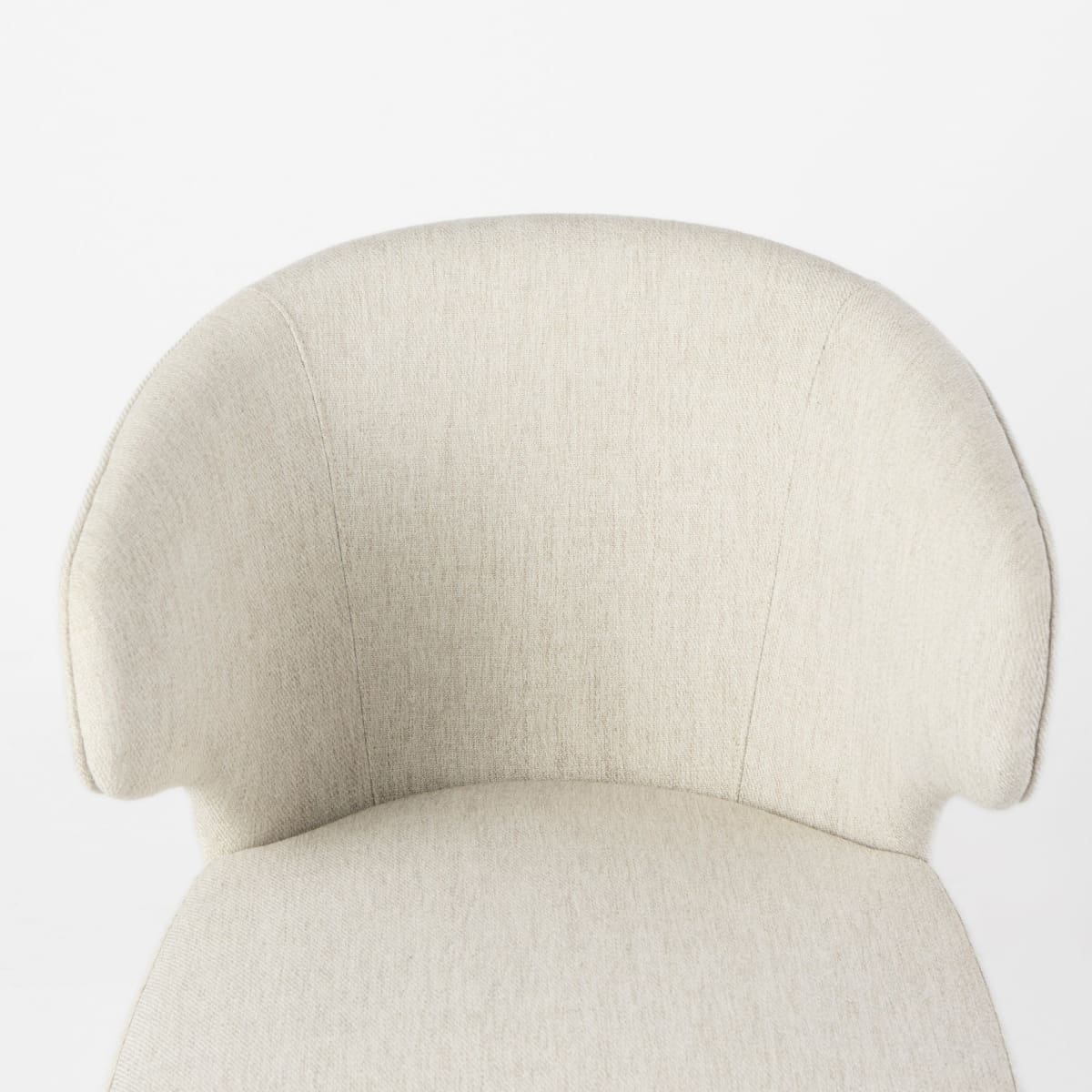 Niles Dining Chair Cream Fabric | Medium Brown Wood - dining-chairs