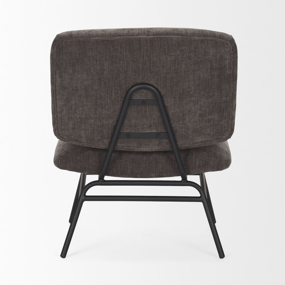 Nora Upholstered Accent Chair Charcoal | Black Metal - accent-chairs