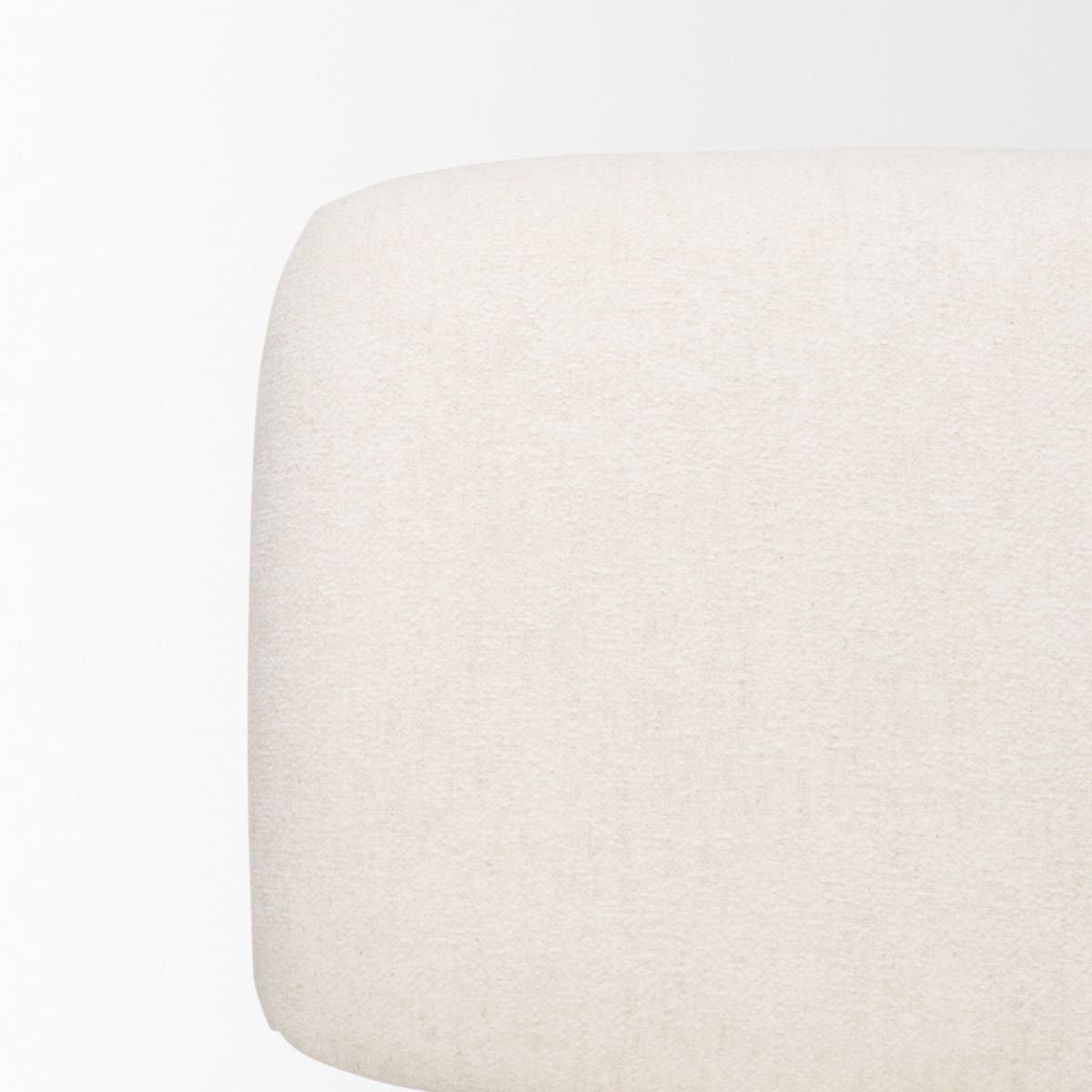 Nora Upholstered Accent Chair Cream | Black Metal - accent-chairs