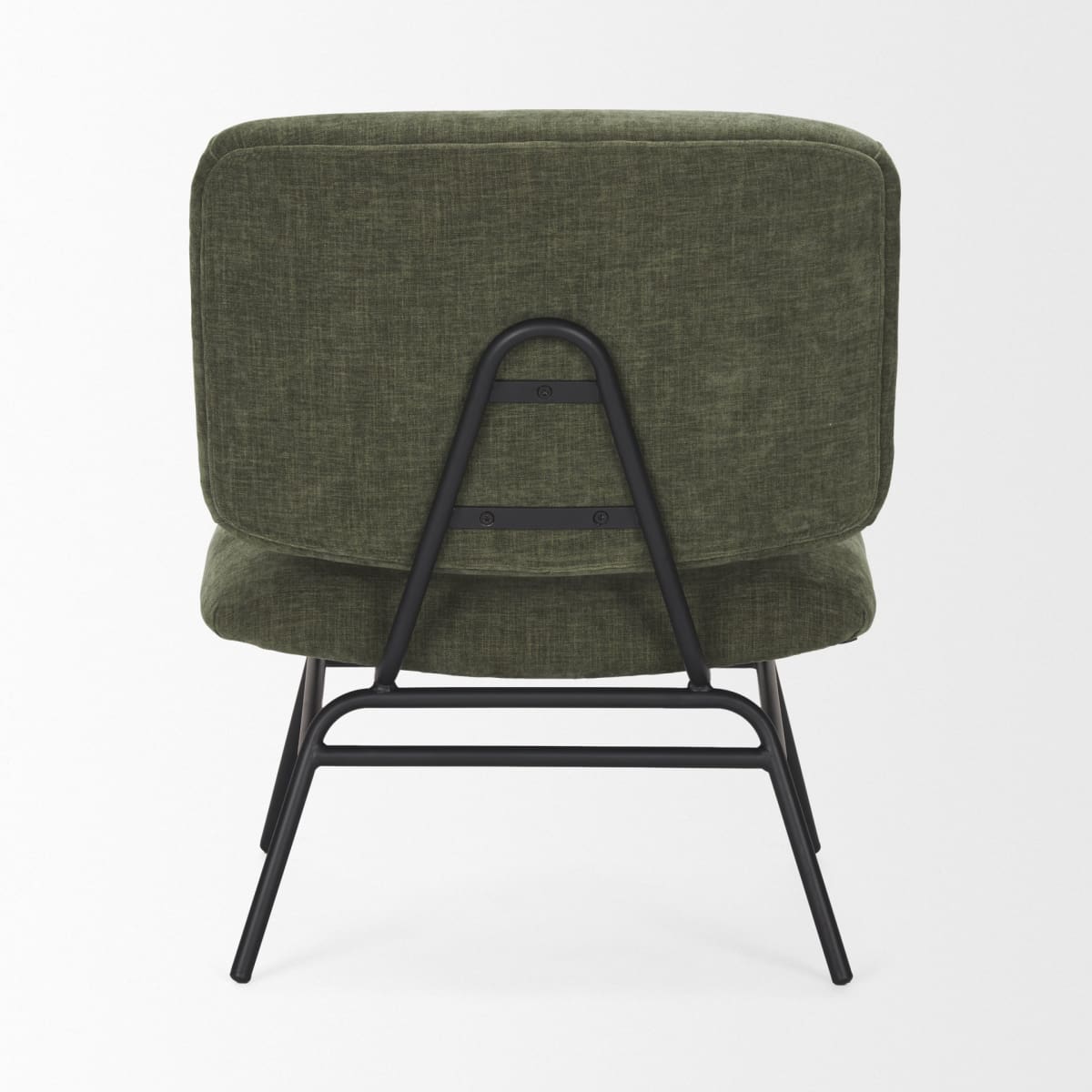 Nora Upholstered Accent Chair Green | Black Metal - accent-chairs