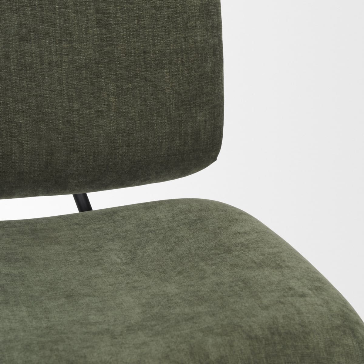Nora Upholstered Accent Chair Green | Black Metal - accent-chairs