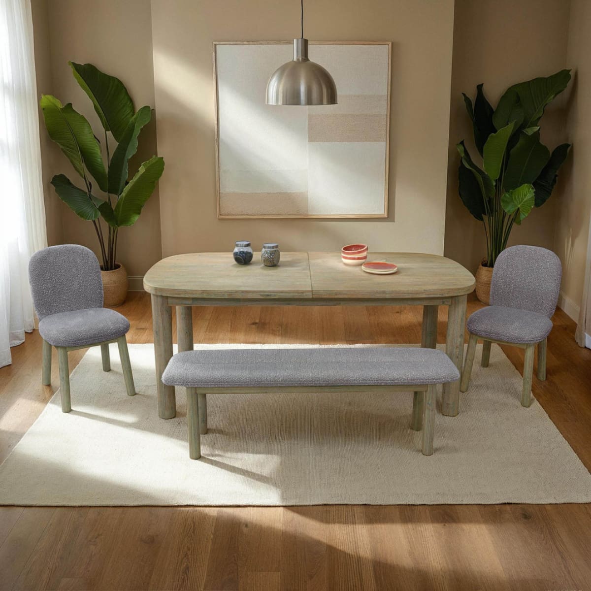 Oasis Bench - Oatmeal - lh-import-dining-benches