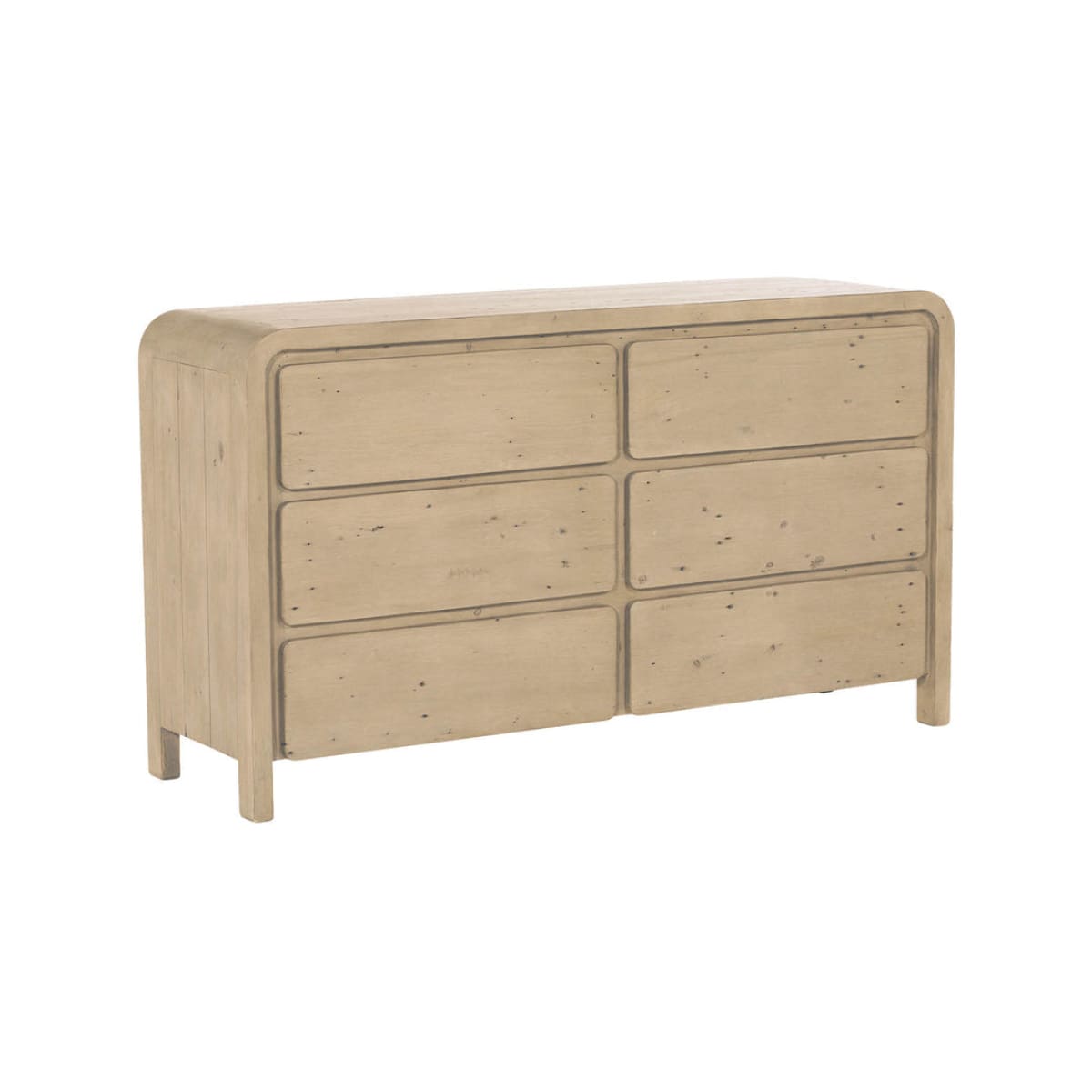 Opera 6 Drawer Dresser - Scrubbed Teak - lh-import-dressers